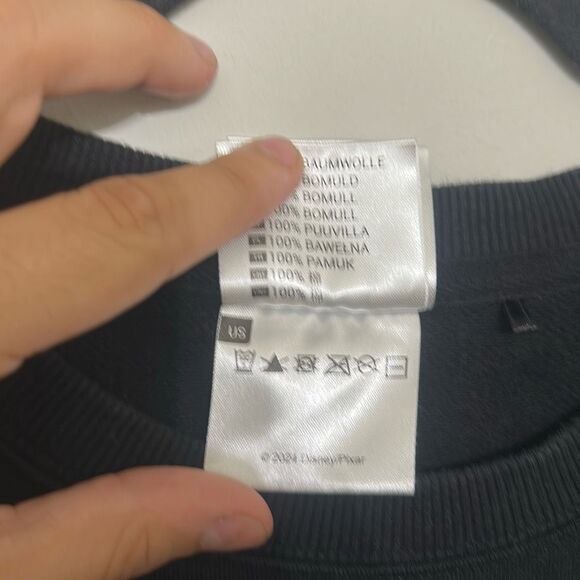 Disney Pixar Inside Out 2 Mens Black Embroidered Sweatshirt Size XL - Picture 8 of 9